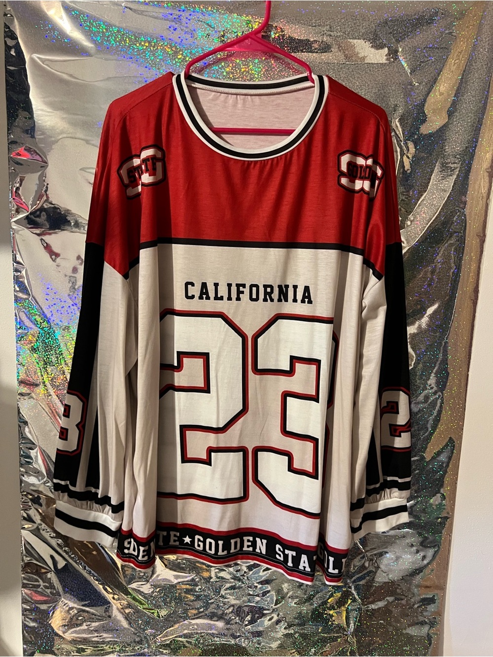 California 23 Red White Black Hockey Jersey dress